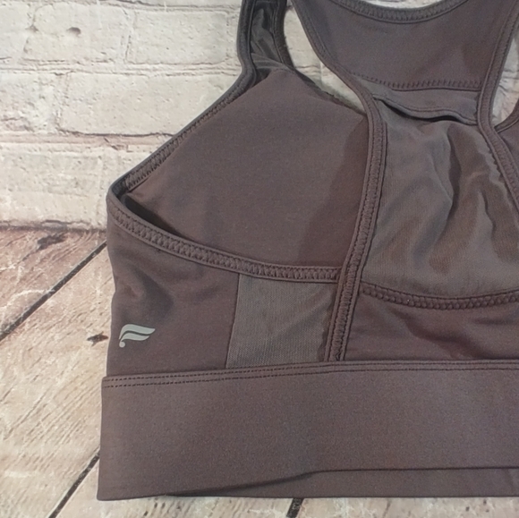 Fabletics Trinity Cell Phone Pocket Grey High Impact Sports Bra M - Picture 10 of 12